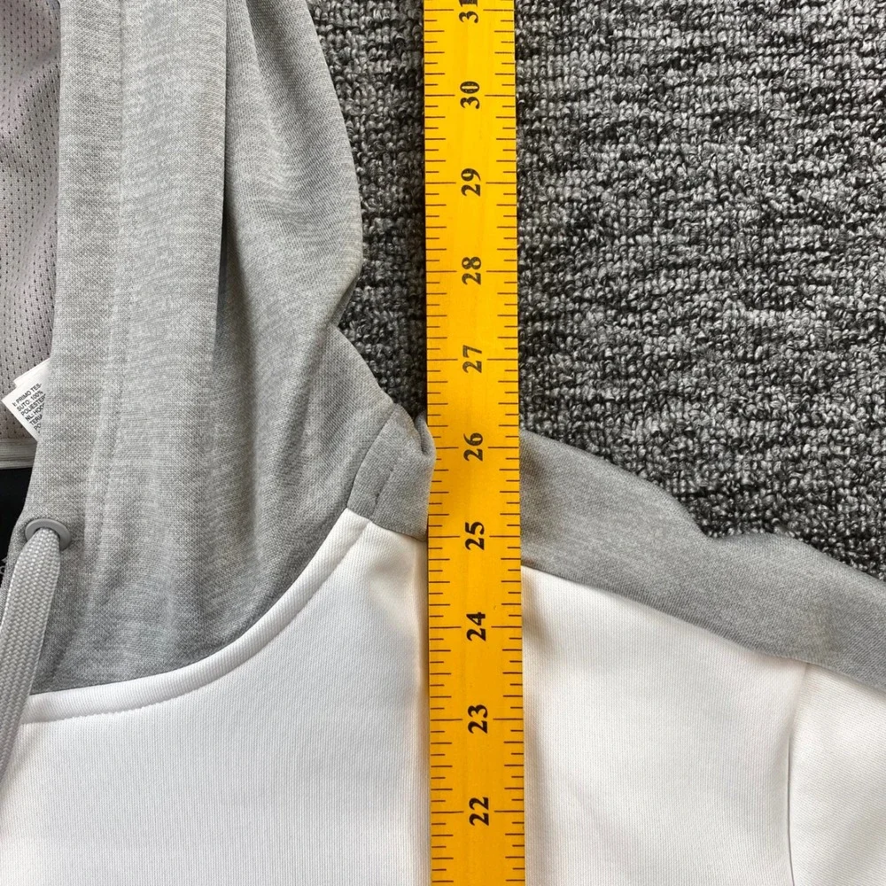 Adidas ClimaWarm Hoodie Mens M White Gray Pullover Performance CV7190 2017